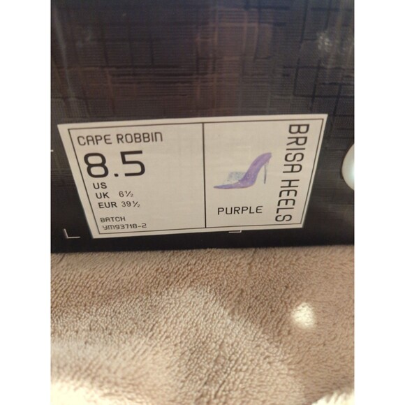 Cape Robbin Purple Brisa Studded Clear Band Heeled Sandals Y2K  NIB 8.5 Eclectic - Picture 3 of 9